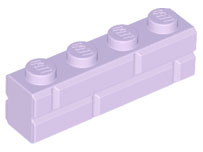 Brick Special 1 x 4 with Masonry Brick Profile in Lavender