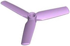Propeller 3 Blade 9 Diameter with Pin Hole, Recessed Center in Lavender