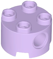 Brick Round 2 x 2, Pin Holes in Lavender