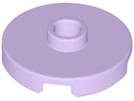 Plate Special Round 2 x 2 with Center Stud (Jumper Plate) in Lavender