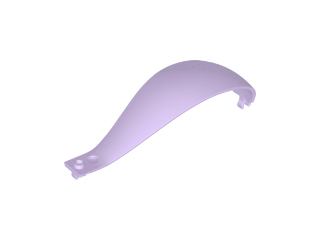 Panel 4 x 4 x 13 Curved Tapered with Clip at Each End in Lavender