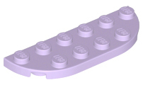 Plate Round Corners 2 x 6 Double in Lavender