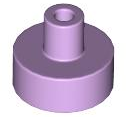 Tile Special Round 1 x 1 with Hollow Bar in Lavender
