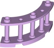 Fence Spindled 4 x 4 x 2 Quarter Round with 3 Studs in Lavender