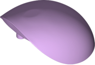 Large Figure Shoulder Cover, Armor, Round, Smooth [Plain] in Lavender