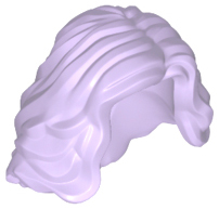 Hair Mid-length with Side Part, Wavy in Lavender