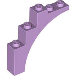 Brick Arch 1 x 5 x 4 [Continuous Bow, Raised Underside Cross Supports] in Lavender