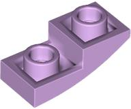 Brick Curved Inverted 2 x 1 in Lavender