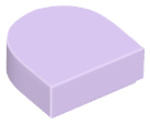 Tile Round 1 x 1 Half Circle in Lavender