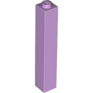 Brick 1 x 1 x 5 with Solid Stud in Lavender