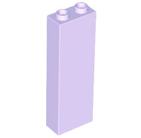 Brick 1 x 2 x 5 with Hollow Studs in Lavender