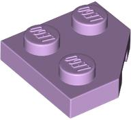 Wedge Plate 2 x 2 Cut Corner in Lavender