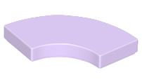 Tile 2 x 2 Curved, Macaroni in Lavender