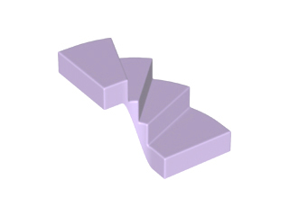Stairs, Left 6 x 6 x 4 in Lavender