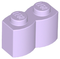 Brick Special 1 x 2 Palisade [aka Log] in Lavender