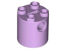 Brick Round 2 x 2 x 2 Robot Body, Axle Holder '+' Orientation in Lavender