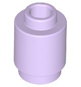 Brick Round 1 x 1 Open Stud in Lavender
