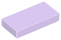 Tile 1 x 2 with Groove in Lavender