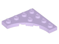 Plate Special 4 x 4 with 3 x 3 Quarter Round Cutout in Lavender
