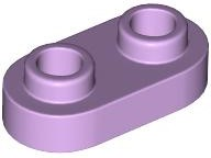 Plate Special 1 x 2 Rounded with 2 Open Studs in Lavender