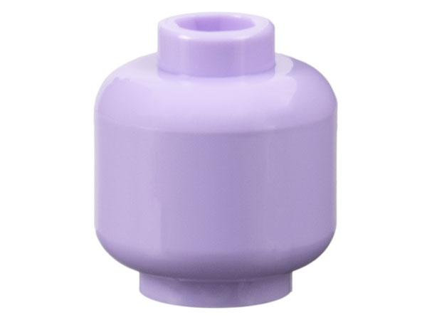Minifig Head [Plain] [Hollow Stud] in Lavender