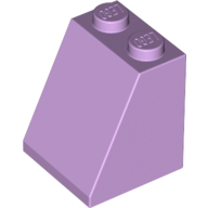 Brick Sloped 65° 2 x 2 x 2 with Bottom Tube in Lavender