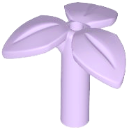 Plant, Stem with 3 Leaves and Bottom Pin in Lavender