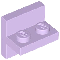 Bracket 2 x 2 with 1 x 2 Vertical Studs in Lavender