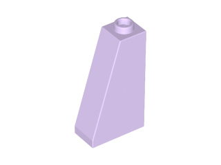Brick Sloped 75° 2 x 1 x 3 with Hollow Stud in Lavender