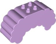 Duplo Brick, Hair, 2 x 2 Top Studs, Rounded in Lavender
