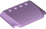 Brick Wedged, Curved Triple 4 x 6 x 2/3 with 4 Studs in Lavender