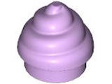 Plate Round 1 x 1 Swirled Top / Poo in Lavender