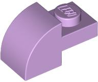 Brick Curved 1 x 2 x 1 with Curved Top in Lavender