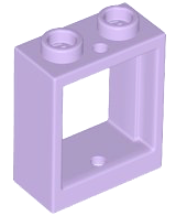 Window 1 x 2 x 2 Flat Front in Lavender