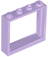 Window 1 x 4 x 3 without Shutter Tabs in Lavender