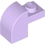 Brick Curved 1 x 2 x 1 1/3 with Curved Top in Lavender