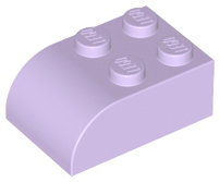 Brick Curved 2 x 3 in Lavender