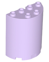 Cylinder Half 2 x 4 x 4 in Lavender