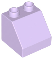 Duplo Brick 2 x 2 Slope 45° in Lavender