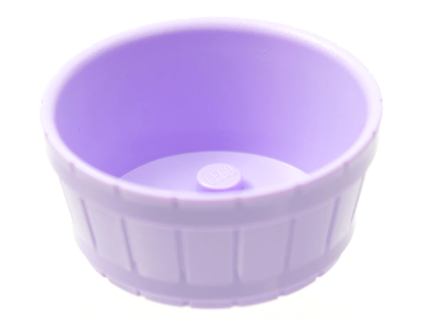 Barrel Half Large with Axle Hole in Lavender