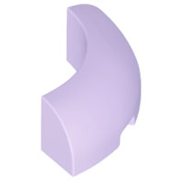Brick Round Corner 3 x 3 x 1 No Studs in Lavender