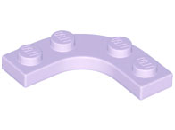 Plate Round Corner 3 x 3 with 2 x 2 Round Cutout in Lavender