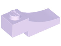 Brick Curved, 3 x 1 with 1/3 Inverted Cutout in Lavender