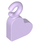 Pendant, Heart in Lavender