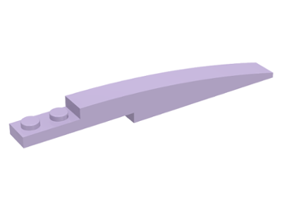 Brick Curved 10 x 1 [Symmetric Inside Ridges] in Lavender
