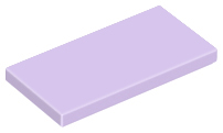 Tile 2 x 4 with Groove in Lavender