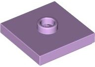 Plate Special 2 x 2 with Groove and Center Stud (Jumper) in Lavender