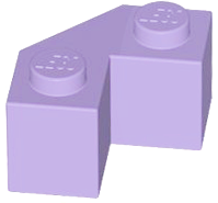 Brick Wedged 2 x 2 Facet in Lavender