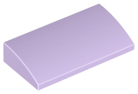Brick Curved 2 x 4 x 2/3 No Studs, with Bottom Tubes in Lavender