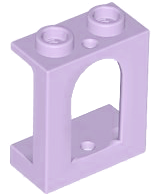 Window 1 x 2 x 2 Castle in Lavender